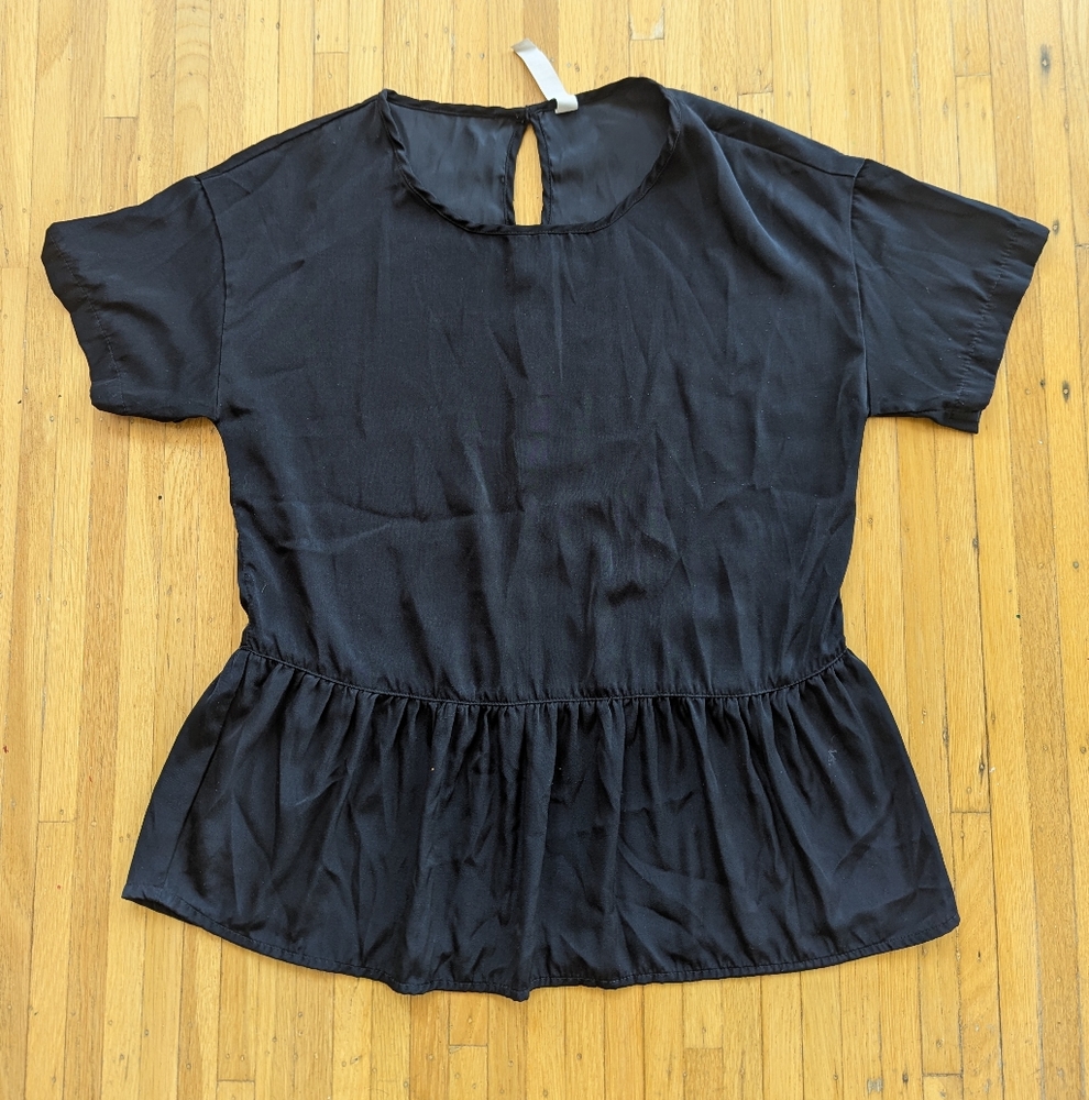 Ripzone Black Ruffled Top - Size XS